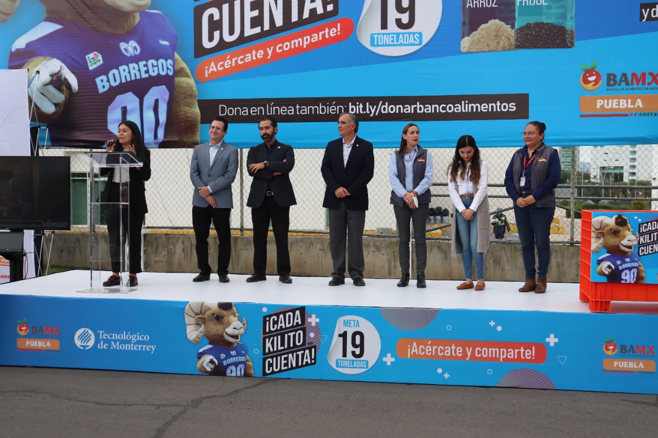 ITESM Puebla va por 19 toneladas de arroz y frijol para Banco de Alimentos