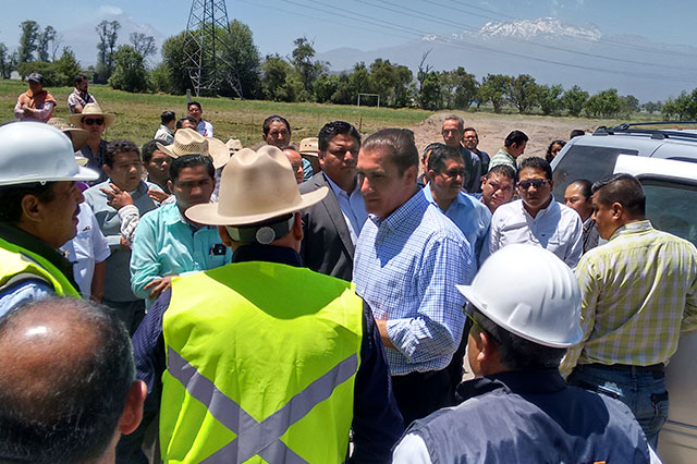 Dan banderazo a obras de Arco Poniente en Texmelucan