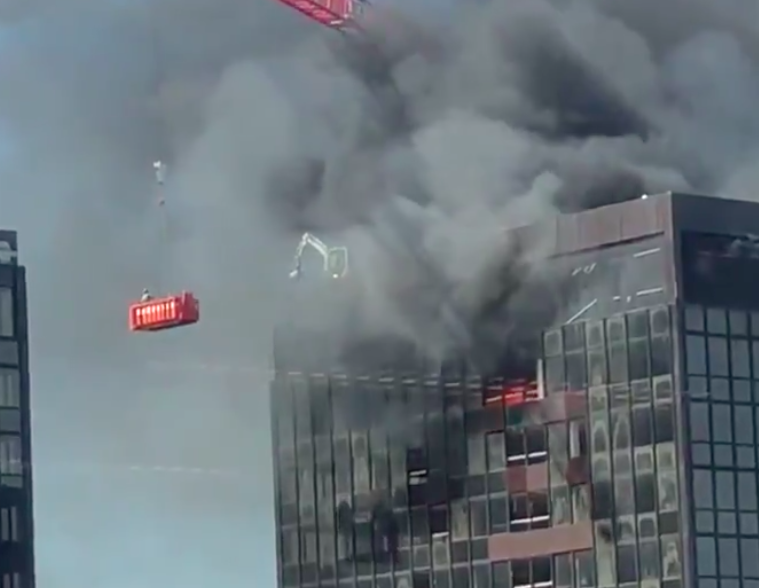 VIDEO Se incendia World Trade Center de Bruselas