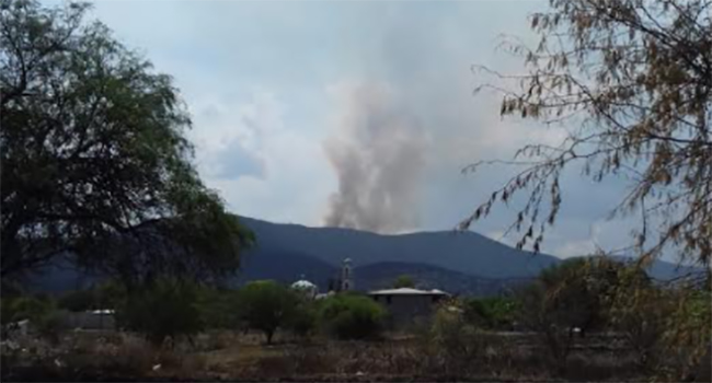 Se registra incendio en el cerro del Gavilán en Tehuacán 