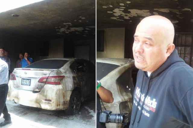 Arrojan bomba molotov contra auto de regidor de Tehuacán