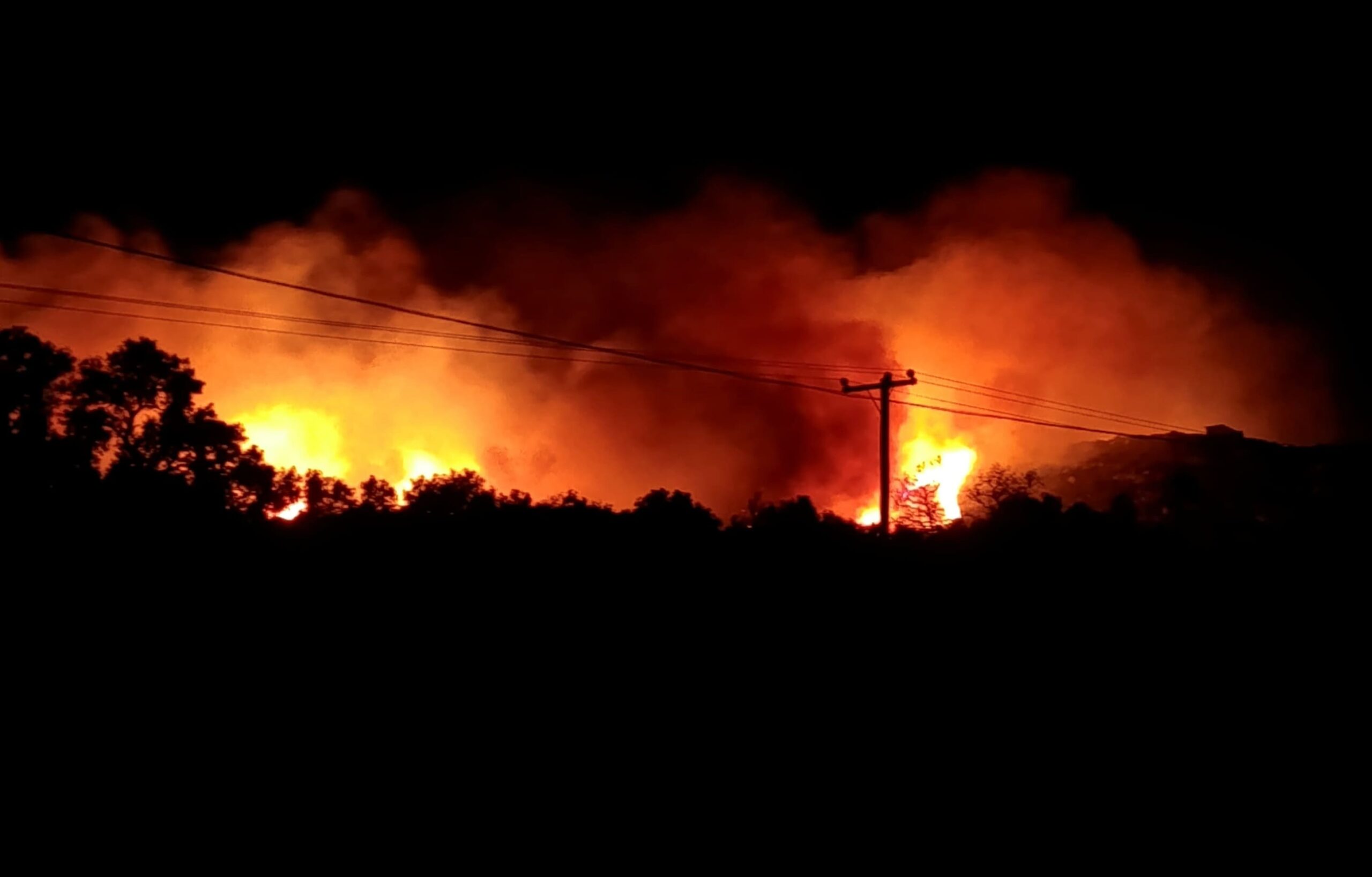 Por incendio forestal, evacuan ejido de Uruapan en Ensenada 