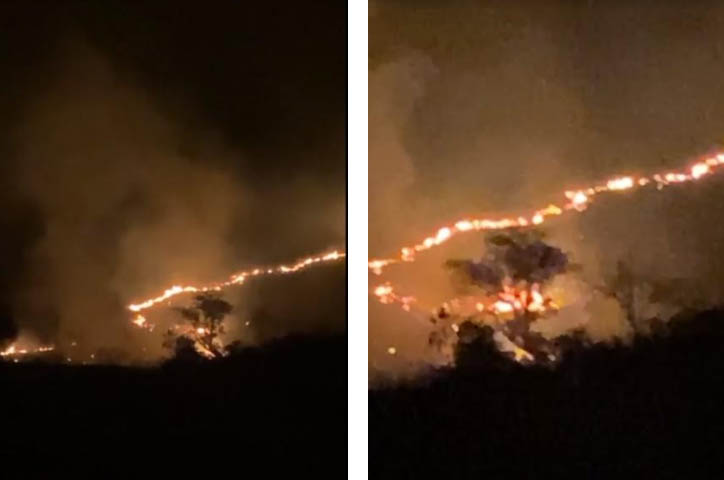 Se incendia cerro en límites de Izúcar y Tepeojuma 