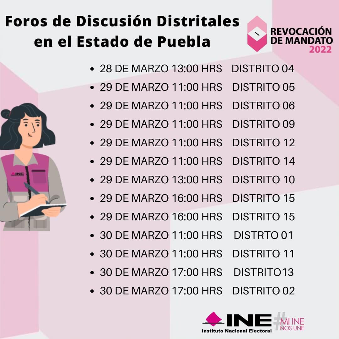 Junta Distrital 10, alista Foro de Discusión