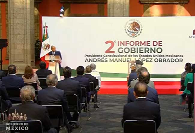 AMLO rinde segundo informe de gobierno