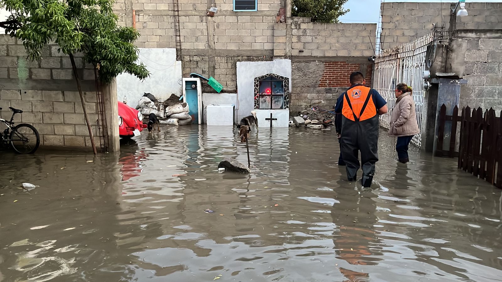 Así quedó Valle de Las Flores por la lluvia del sábado