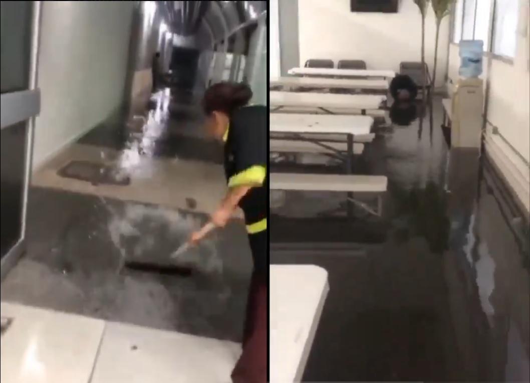 VIDEO Se inundan Hospital del Sur y de la Mujer tras lluvia