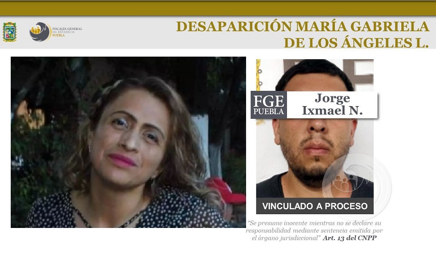 FGE: Ismael asfixió a María Gabriela, ocultó su cuerpo y enterró su ropa