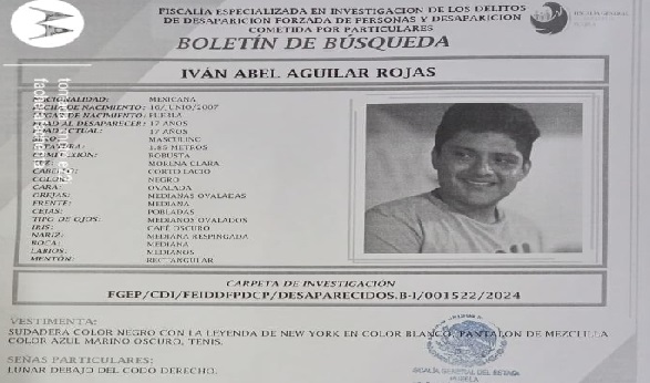 Ayuda para localizar a Iván Abel Aguilar