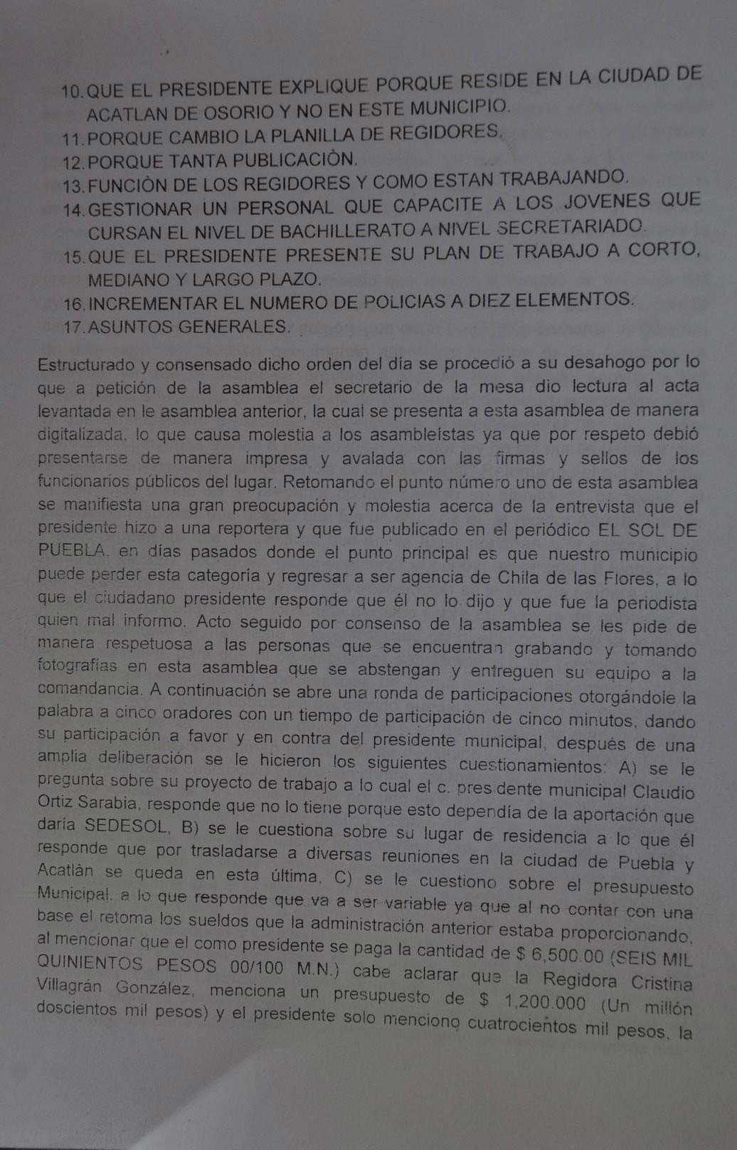 Ciudadanos de Ixitlán pedirán al Congreso destitución de su alcalde