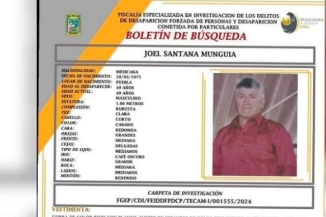 Desaparecido en Tepeaca: activan alerta para localizar a Joel Santana