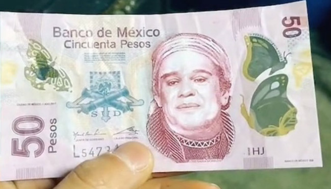 VIDEO Circula billete de 50 pesos con la cara de Juan Gabriel