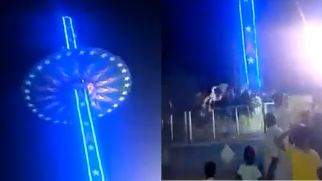 VIDEO: Se desploma juego mecánico en Feria de Zacatecas