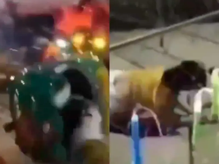 VIDEO Mamá e hijo salen disparados de juego mecánico