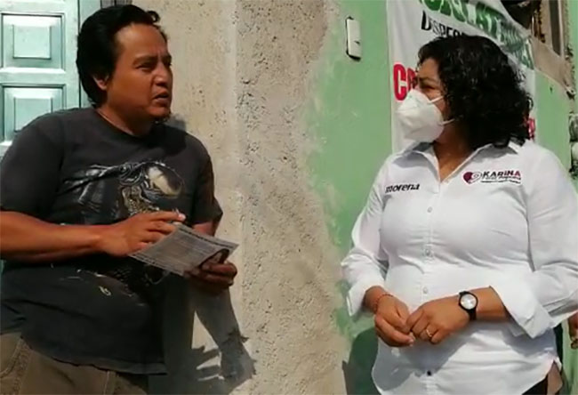 Sostiene Karina Pérez Popoca diálogo con ciudadanos en Lázaro Cárdenas