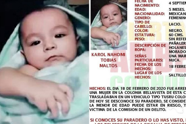 Karol Nahomí estaba enferma y al morir su mamá la tiró en lote baldío