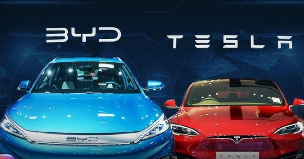 Supera la china BYD a Tesla en venta de autos eléctricos