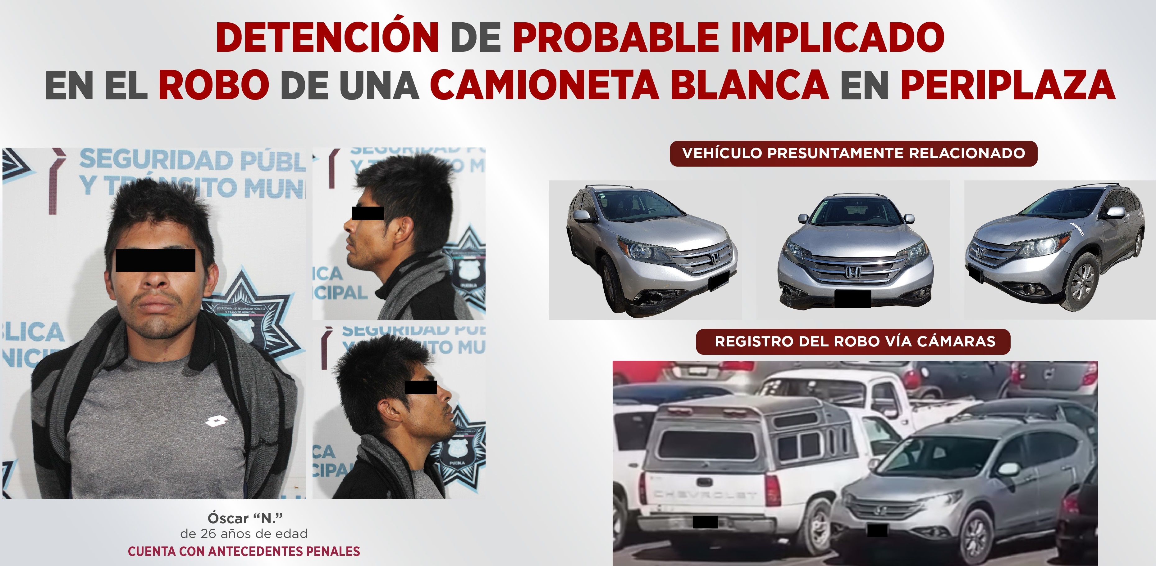 Ladrón de camioneta en Periplaza es detenido por orinar en vía pública