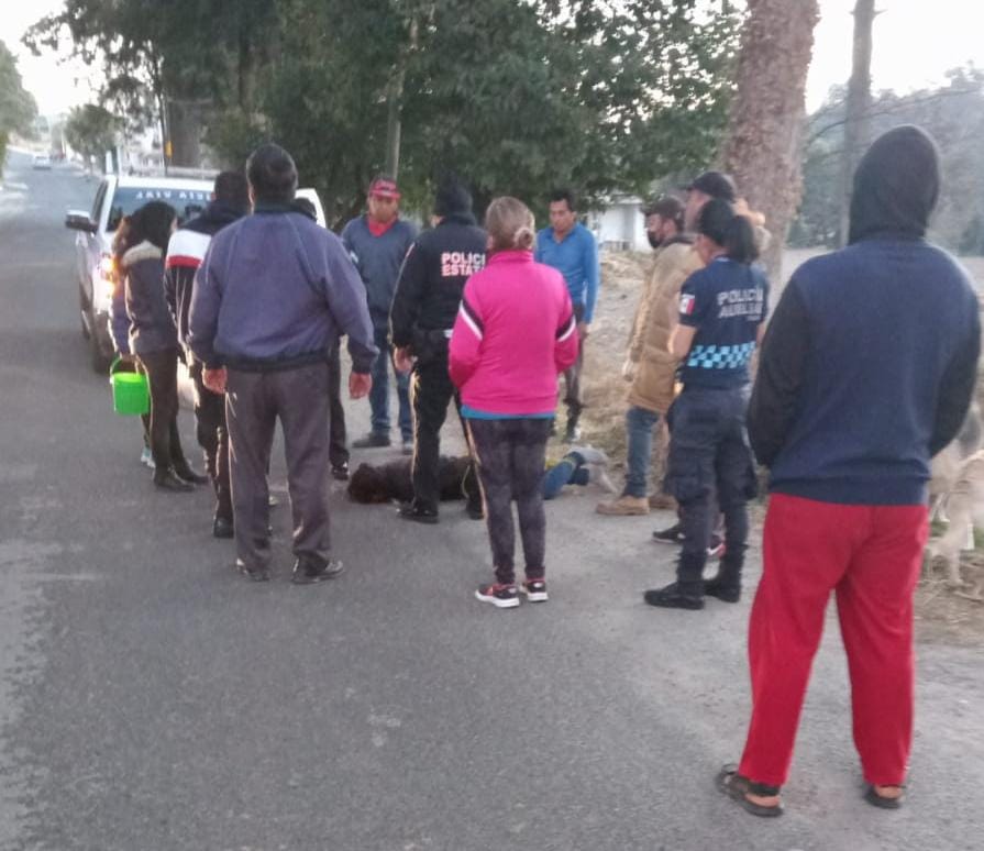 Vecinos aseguran y golpean a ladrón en Apizaco