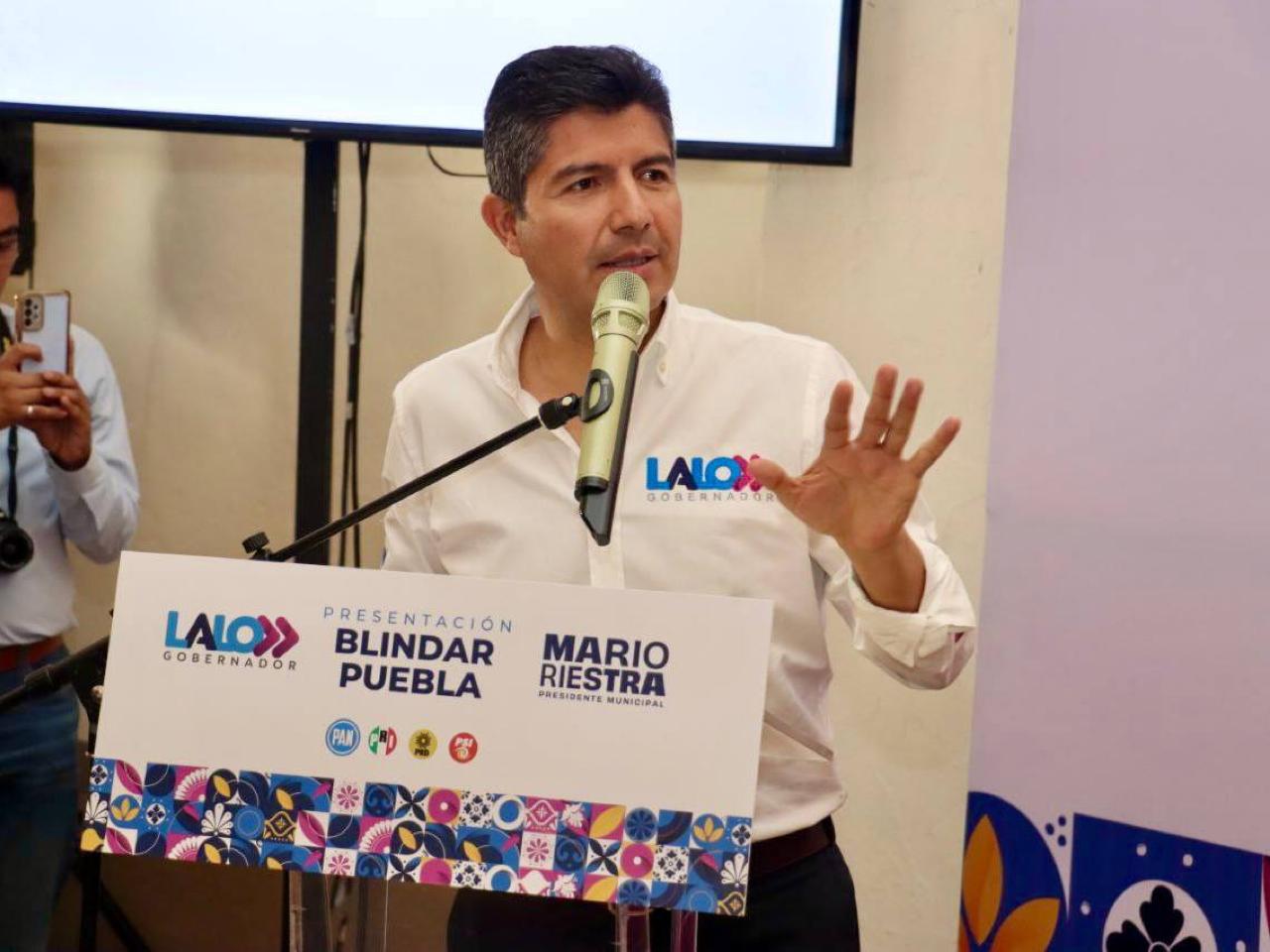 Presentan Lalo Rivera y Riestra 10 acciones para una Puebla sin Miedo