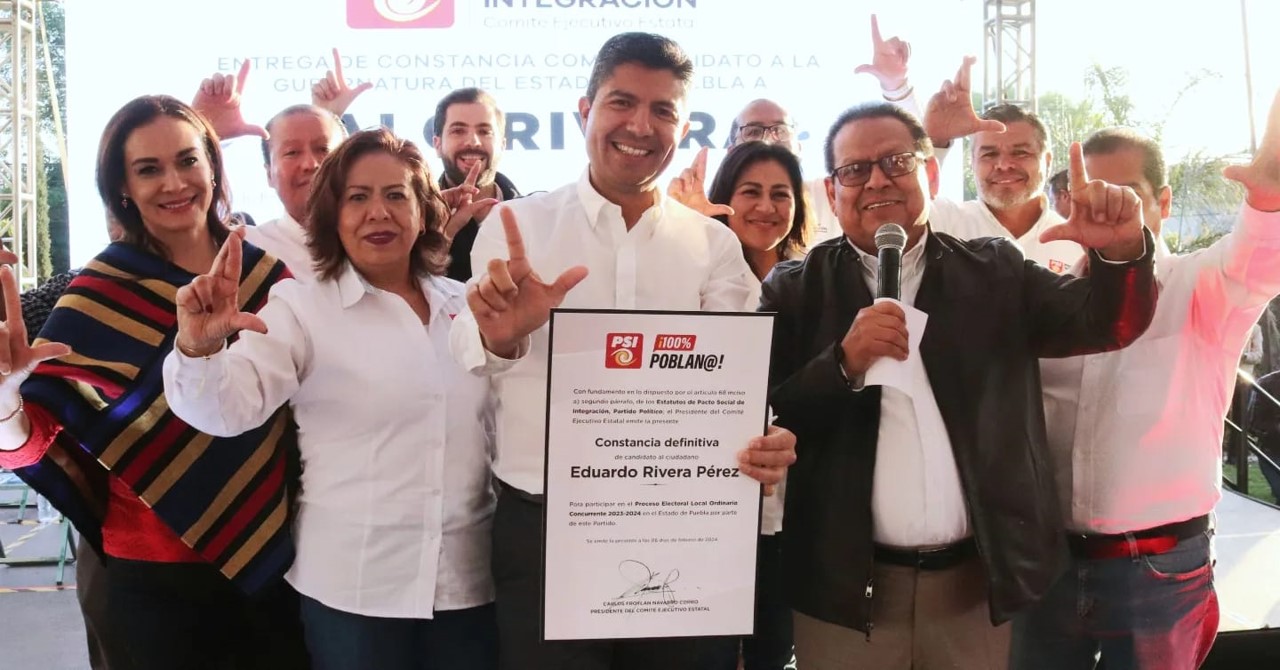 Lalo Rivera candidato oficial de PSI a la gubernatura de Puebla
