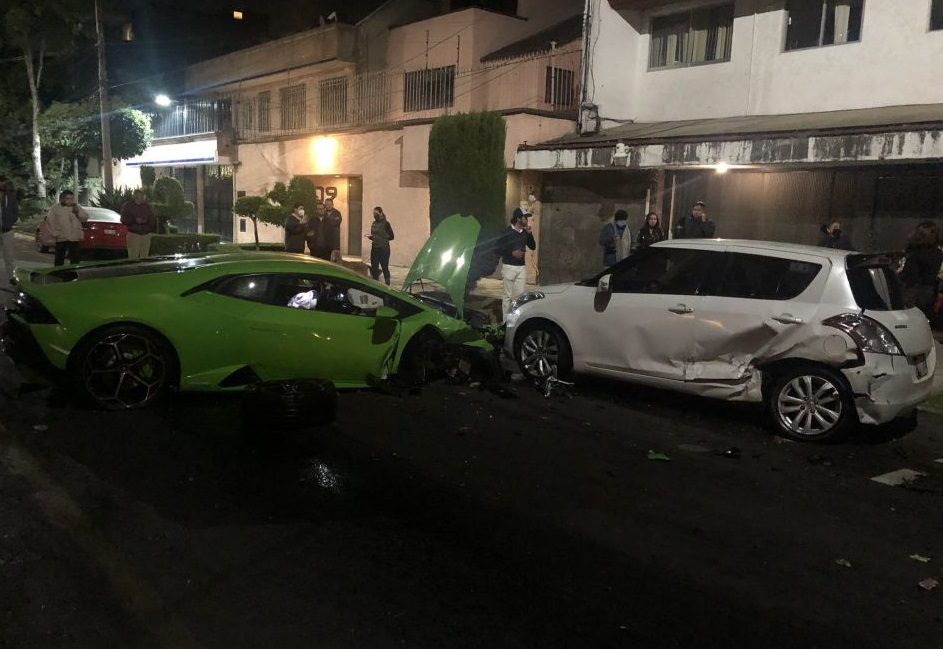 Aparece dueño del Lamborghini chocado y pagará al dueño del Swift