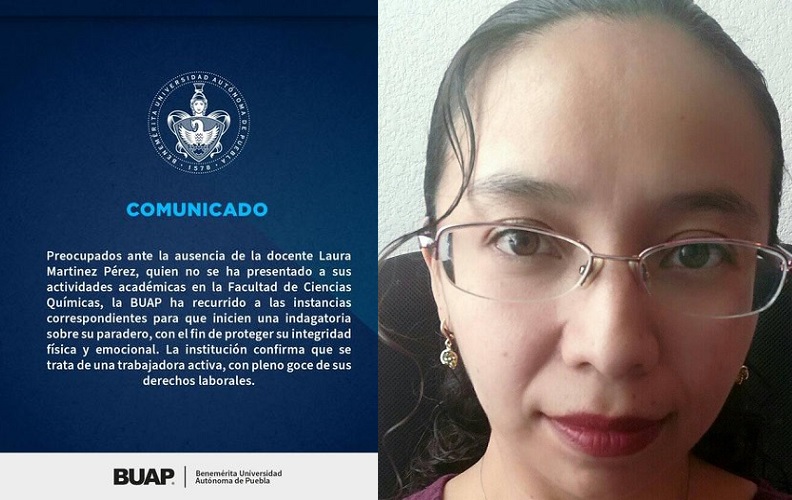 Maestra de la BUAP no está desaparecida, confirma Céspedes