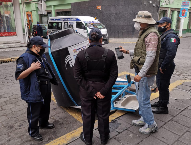 Vandalizan lavamanos públicos en Atlixco