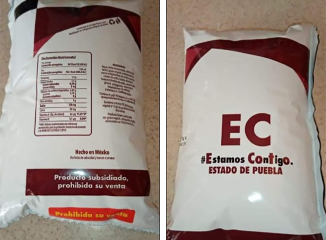 Denuncian venta de leche del programa Estamos Contigo en Tehuacán y Ajalpan 