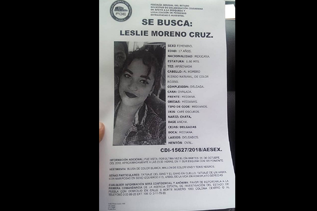 Joven desaparecida en Puebla es hallada muerta 