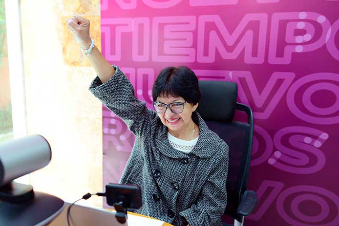 Lilia Cedillo, virtual ganadora de la elección; será la primera mujer rectora de la BUAP
