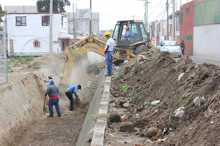 Inician trabajos continuos para evitar Inundaciones en Cuautlancingo