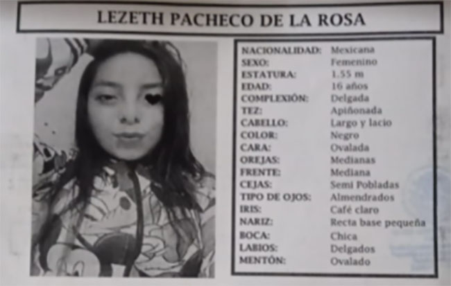 Lizeth de 16 años desapareció en Huejotzingo