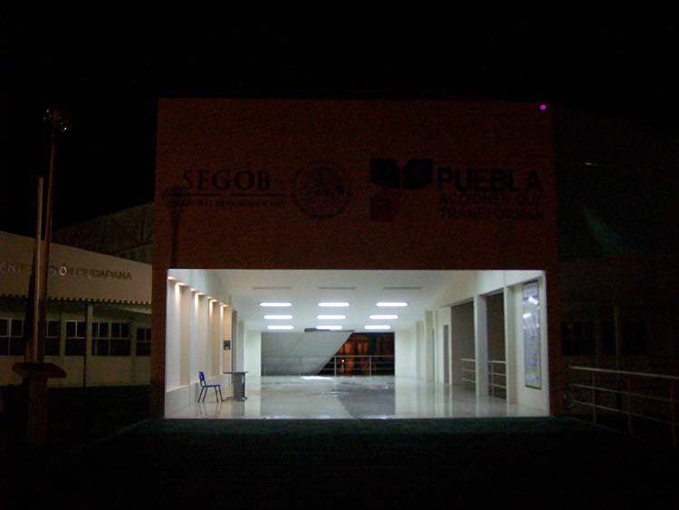 Cae techo del nuevo Centro de Prevención del Delito en Tehuacán