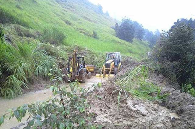 Lluvias afectan 65.4 kilómetros de caminos rurales en Izúcar
