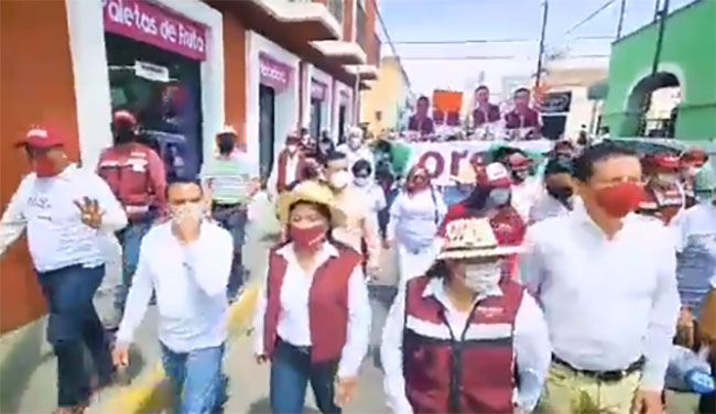 Realizan caminata en favor de Lorenzini en San Pedro Cholula