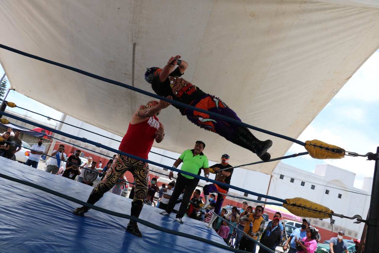 Ayuntamiento de Puebla promueve actividades deportivas en la Central de abasto