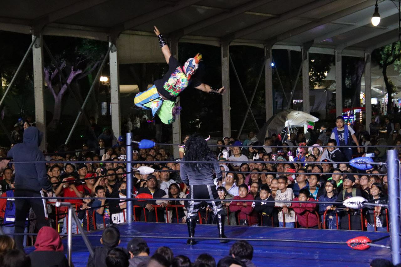 La Lucha Libre llegó a la Feria Cholula para divertir a las familias