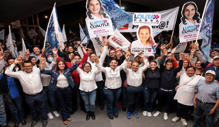 Lleno total en el cierre de campaña de Lupita Cuautle en Tehuiloyocan