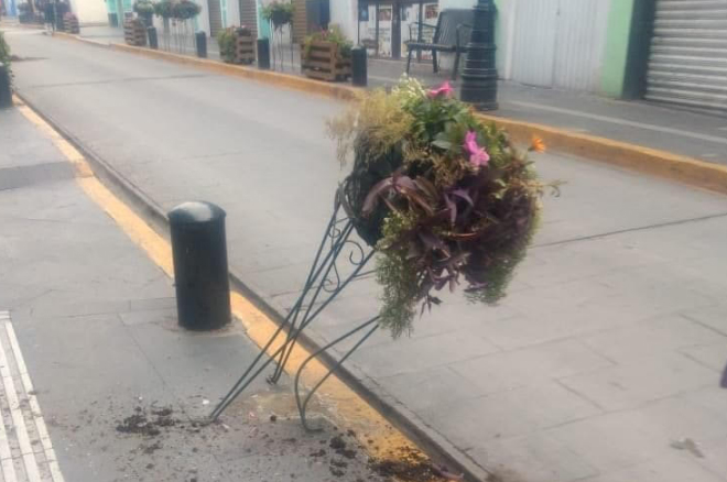 Vandalizan plantas turísticas en zona centro de Atlixco