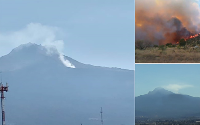 Registran incendio en La Malinche