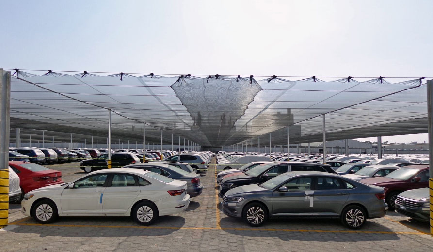 VW coloca malla antigranizo en sus instalaciones