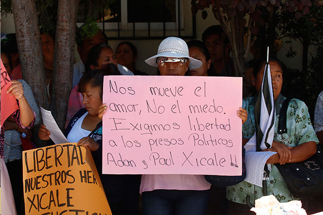 Inician manifestaciones para exigir liberación de los Xicale