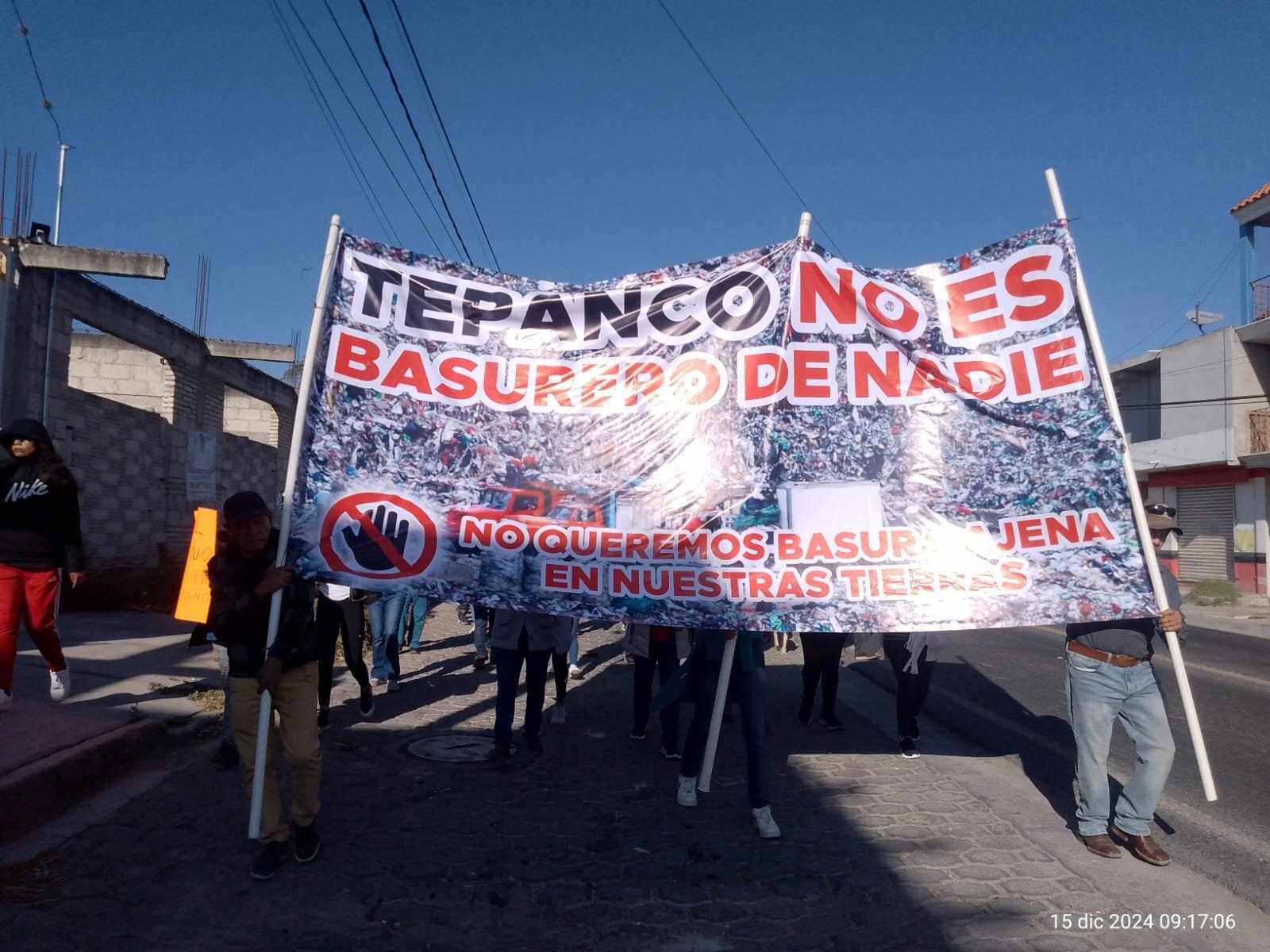 Protestan habitantes de Tepanco de López contra proyecto de relleno sanitario intermunicipal