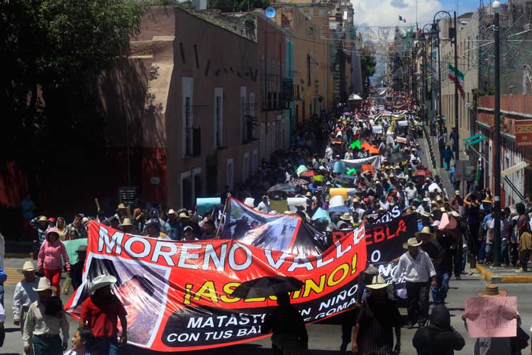 Respaldan las cholulas marcha contra Moreno Valle en Puebla