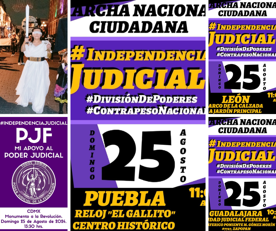 Marcha contra la reforma al Poder Judicial este 25 de agosto en Puebla