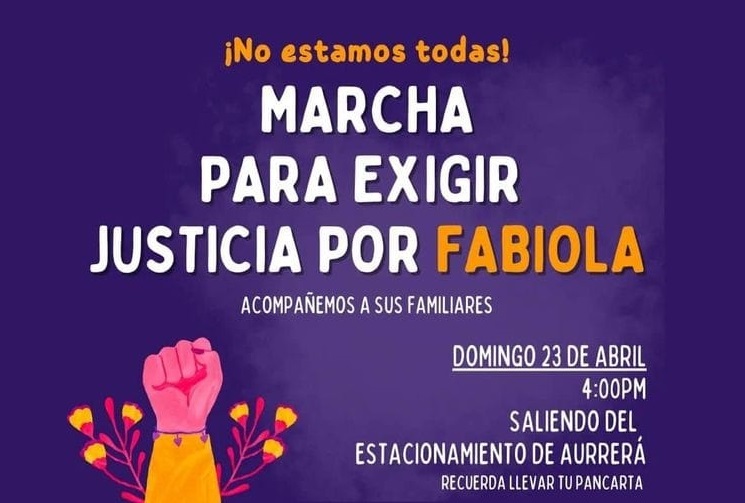 Convocan a marcha por feminicidio de Fabiola en Tehuacán 