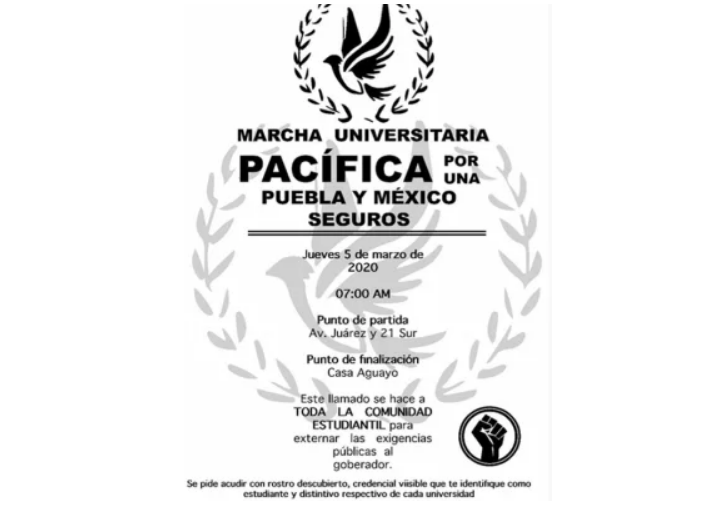 Mega marcha de estudiantes universitarios