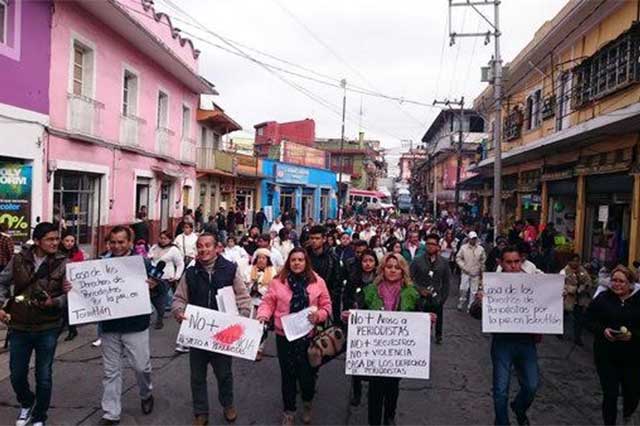 Marchan en Teziutlán contra secuestros e inseguridad