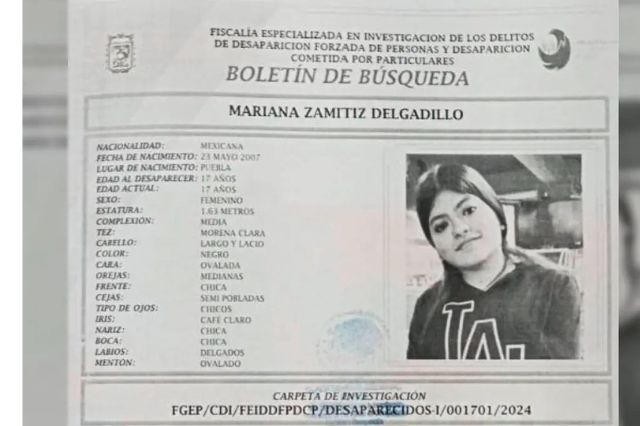 Joven desaparecida en Puebla, fue vista por última vez al salir de preparatoria UPAEP